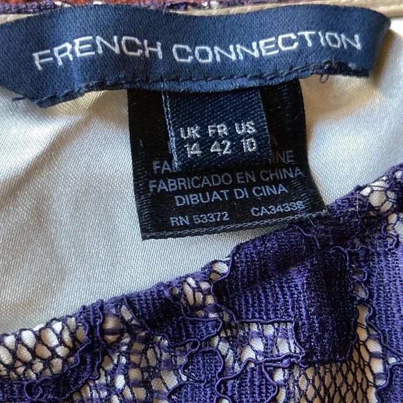 French Connection Navy Blue Lace Dress - Picture 9 of 15